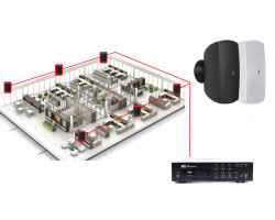Акустическая система для офиса 6 настенных колонки AUDAC ATEO4